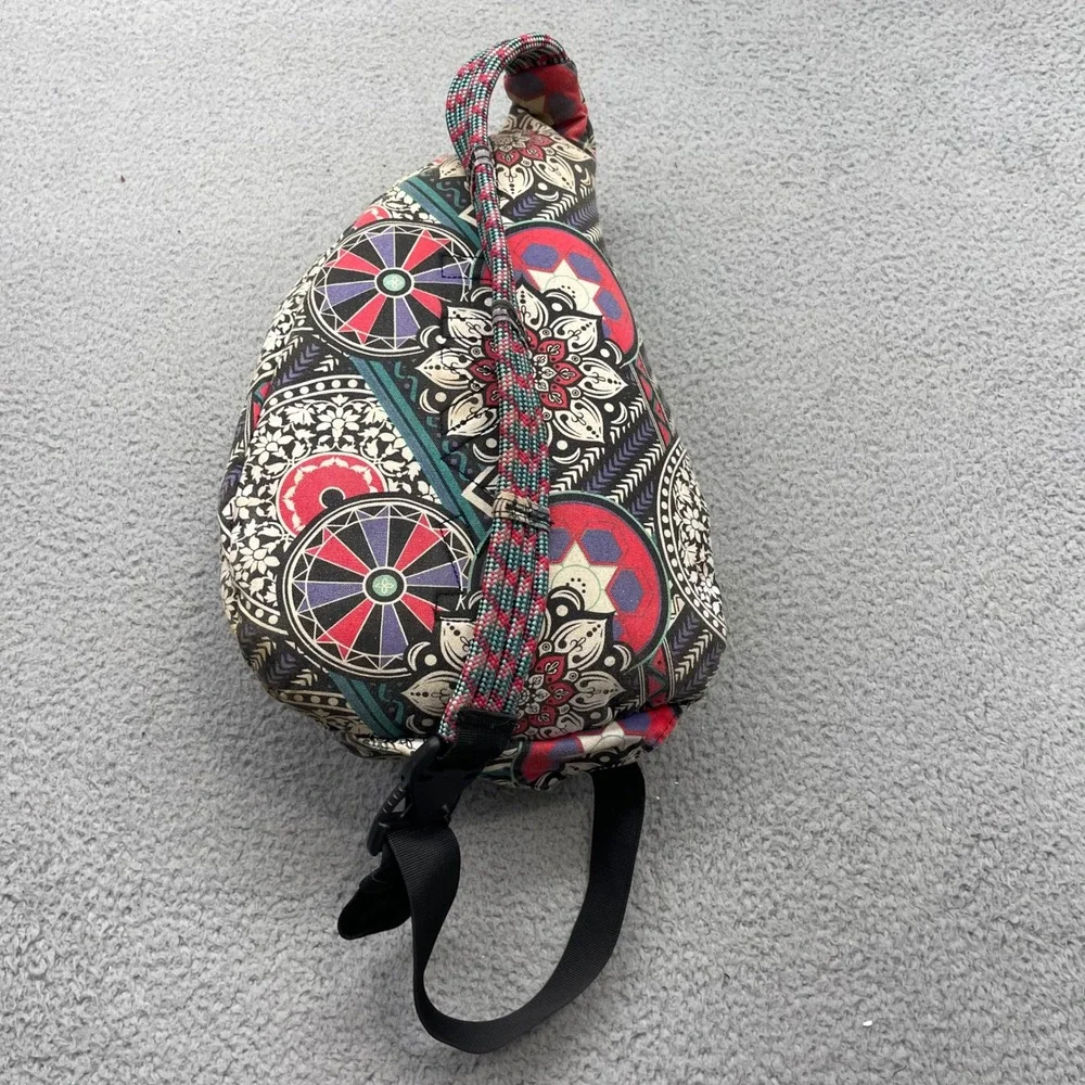 KAVU Rope Bag Crosssbody Multi-Color Mandala Canvas Sling Backpack Outdoor Pack
